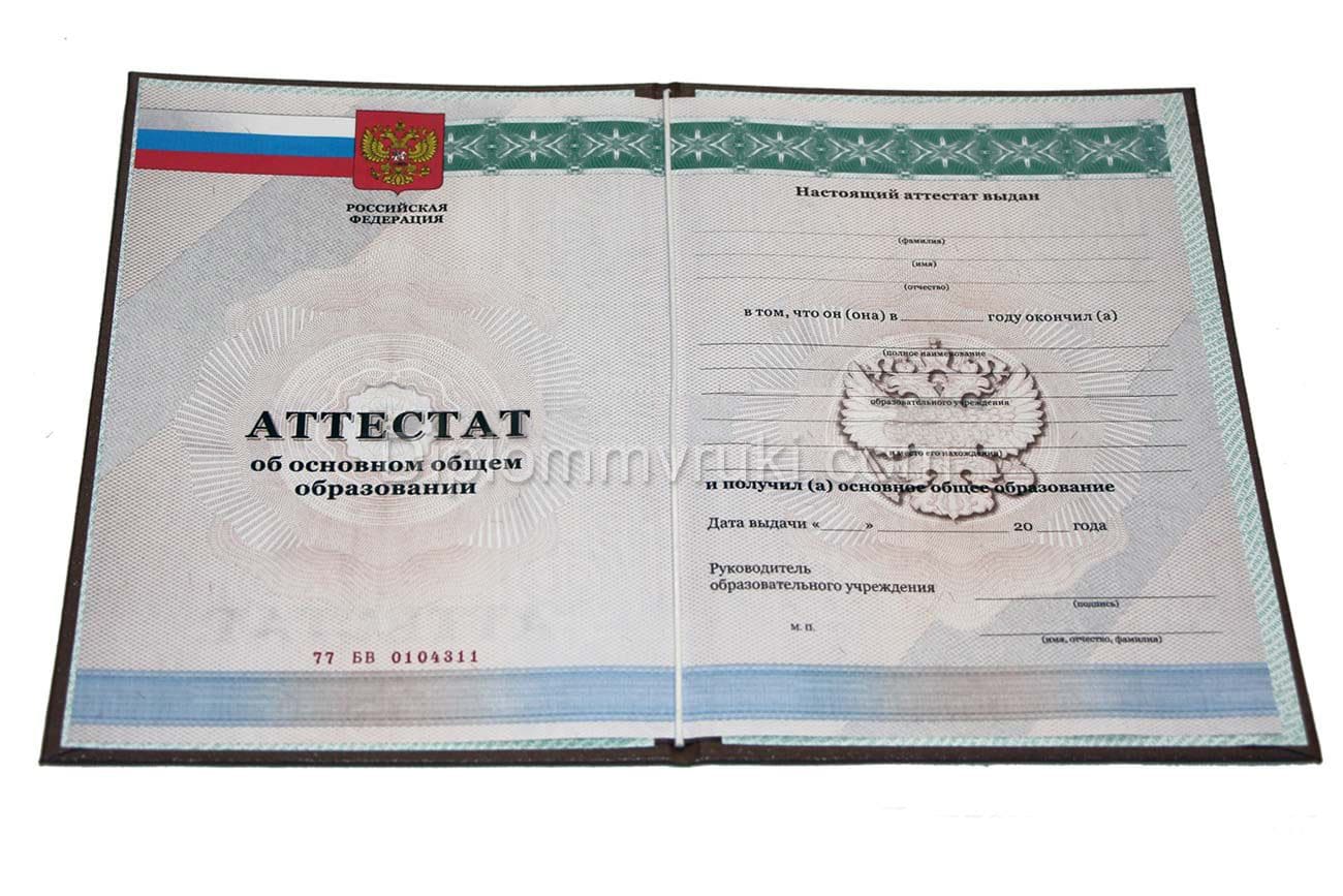 Аттестат об окончании 11 класса 2010 - 2013 года